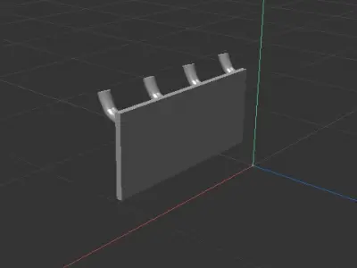 4 Prong Peghook Free 3D model