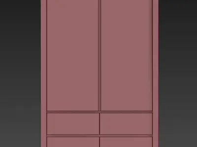 RH RECLAIMED RUSSIAN OAK ARMOIRE 3D model