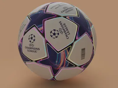 3D Champions League Lighting Ball 3D model