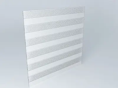 White Wood Window Cover  Free 3D model