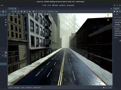 50 Realistic Buildings 3D Assets Pack For Godot Vol 2 Low-poly 3D model