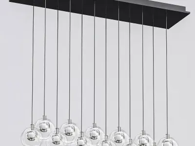 Modern Glass Pendant Light Natural Curved 3D model purchase