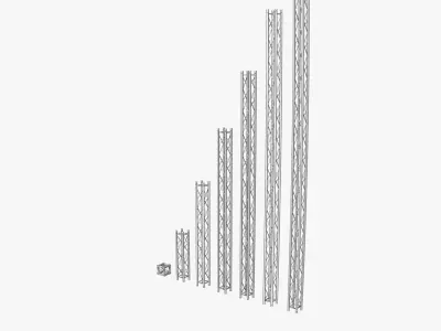 Mini Square Truss Collection - 7 PCS Modular 3D model