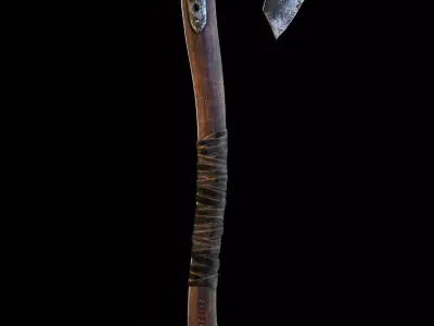 Leviathan Axe Low poly 3D model Low-poly 3D model