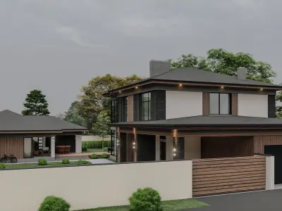 modern Residential house 3D model order
