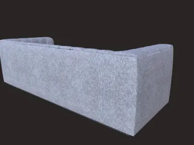 Tufted Upholstered Fabric Sofa 3D model