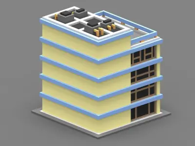 House Voxel - 1 Low-poly 3D model