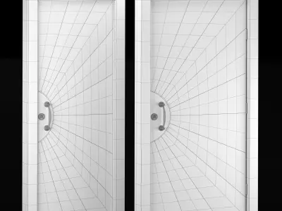 Interior-exterior Wooden Door 3D model order