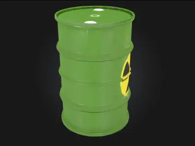 Barrel  Hazardous Waste Containment in 3D Detail 3D model