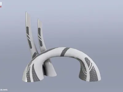 Scifi building Low-poly 3D model purchase