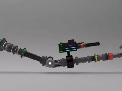 Robotic arm Low-poly 3D model