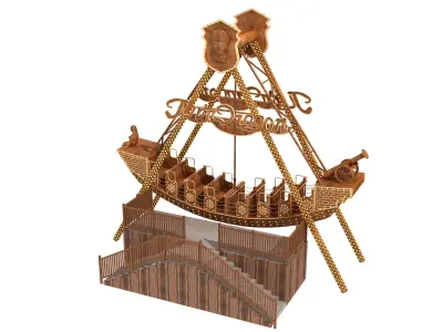 pirate ship ride 3D model