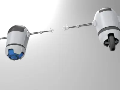 Robots futuristic 3D model