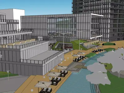 Modern City Block -A3 3D model