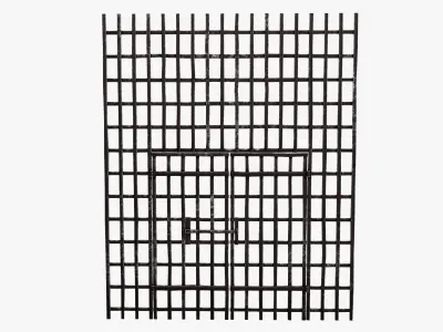 Medieval Door Low-poly 3D model