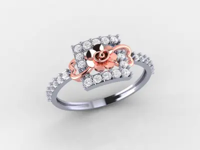 Collection 103 various light wheight diamond rings 3D print model