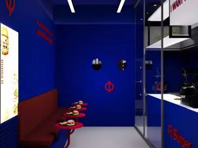 Burger Restaurant 3D model