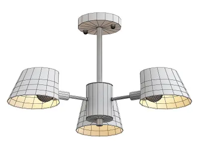 lumion ceiling light with three lamps 3D model
