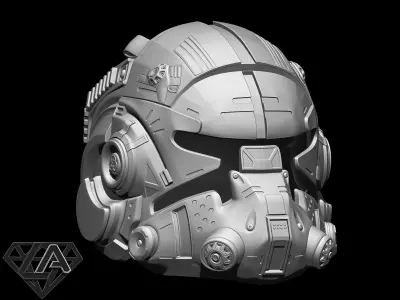 TitanFall 2 Pilot Sci fi custom helmet 3D print model