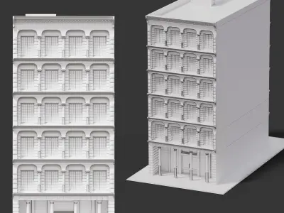 Building06 NewYork-Style Low-poly 3D model