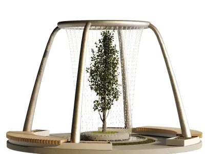 Garden Fountain 11 3D model