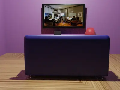 gaming room Low-poly 3D model