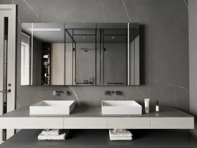 Bathroom full scene 3D model 3D model