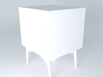 West Elm Mid Century Media 1Door Side Table Free 3D model