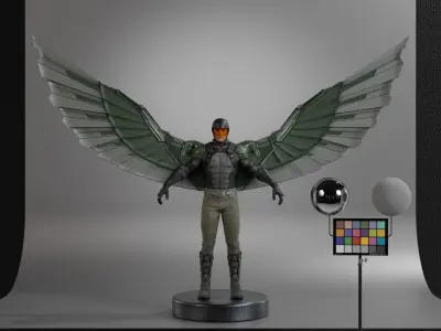 Falcon Low-poly 3D model