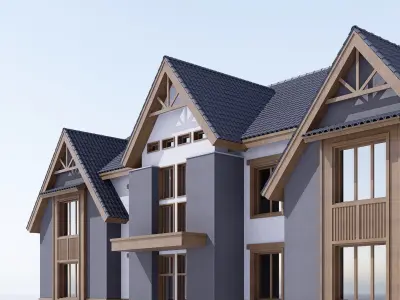 village building Low-poly 3D model purchase