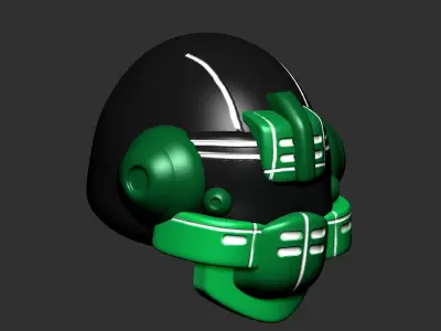 helmet high poly sculpt 3d printable ver 7 3D model 3D model 110