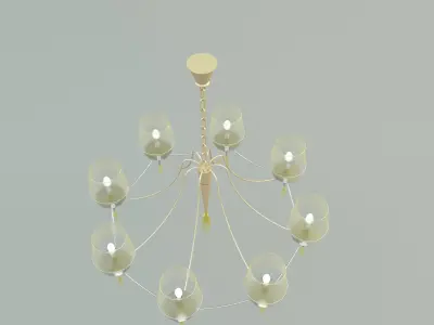 chandelier lighting 52 3d model 3D model
