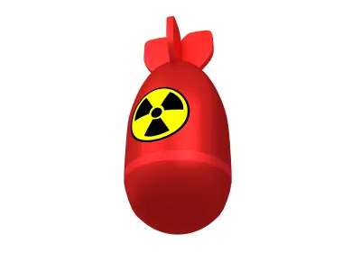 Nuclear Bomb v1 006 Low-poly 3D model