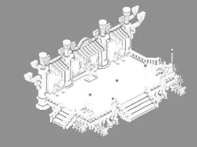 Game Gang Building - Martial Arts station 03 3D model