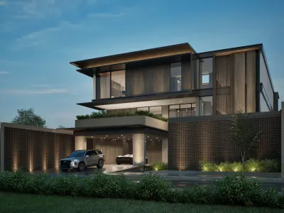 Modern House Design - Lumiere Maison 3D model