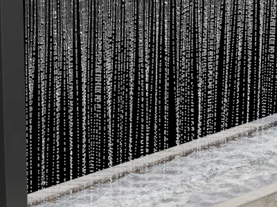 Waterfall fountains cascade 05 3D model