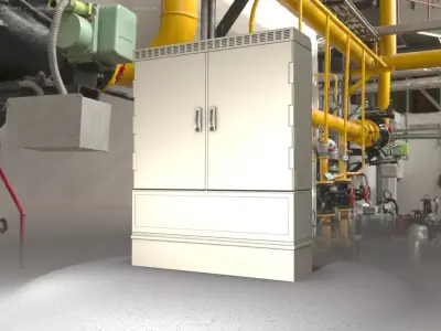 Electrical Distribution Cabinet 28 Low-poly 3D model