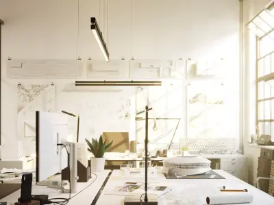 ARCHITECTURE OFFICE HAMBURG HAFEN CITY - Interior scene 3D model