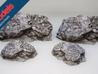 Unimodels Stone Walls Vol 1 Low-poly 3D model