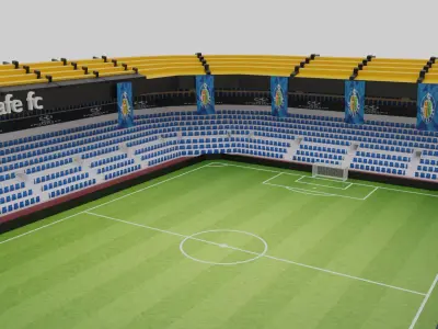 Getafe fc Football Stadium Low-poly 3D model