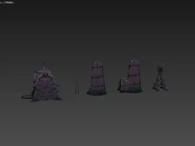 Barn 3D model Low-poly 3D model