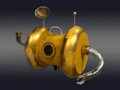 Cartoon Robot - Robotic - Robots set  3D model