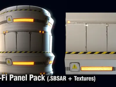Sci-Fi Panel Pack -SBSAR Texture