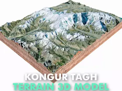 Kongur Tagh Mountain China 3D model