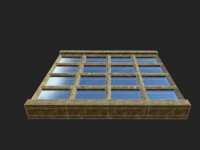 Generic Wooden Window Low-poly 3D model