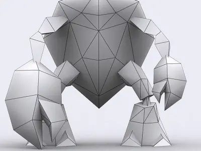 3DRT - Warbeast Monster - Cratle Low-poly 3D model