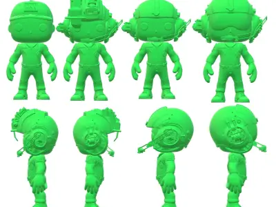 3D Print Model Funko UD-4 Aliens Pilot Colonial Marine USCM 02 3D print model