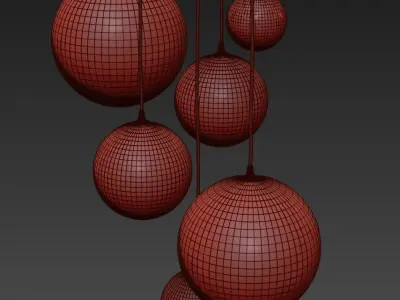 Restoration Hardware Glass Globe Mobile Pendant compilation 3D model