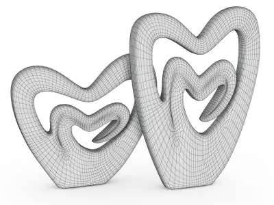 Figurine hearts 3D model