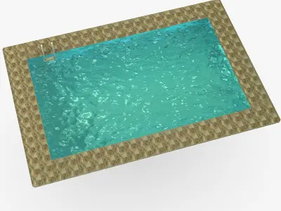 Low poly swimming pool Low-poly 3D model